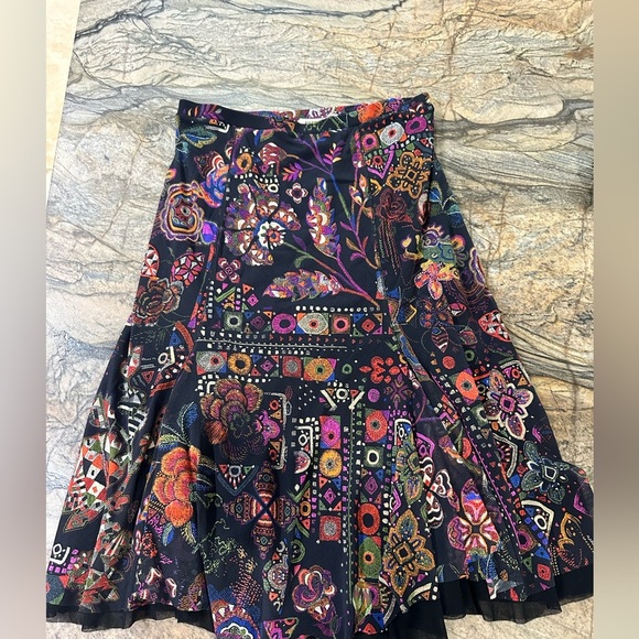 Vtg Fuzzi Jean Paul Gaultier Printed Skirt (14) - Picture 2 of 5